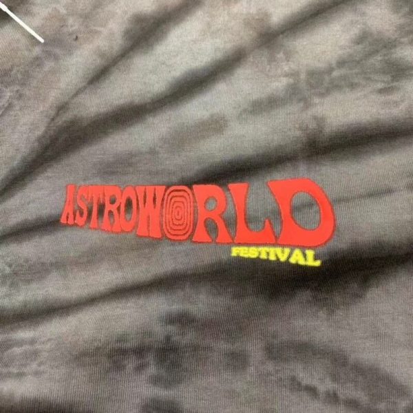 Astroworld Fest Gray Tie Dye pocket